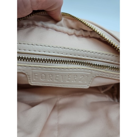 Forever 21 Blush Pink Quilted Faux Leather Shoulder Purse Gold Tone Hardware - Picture 12 of 13
